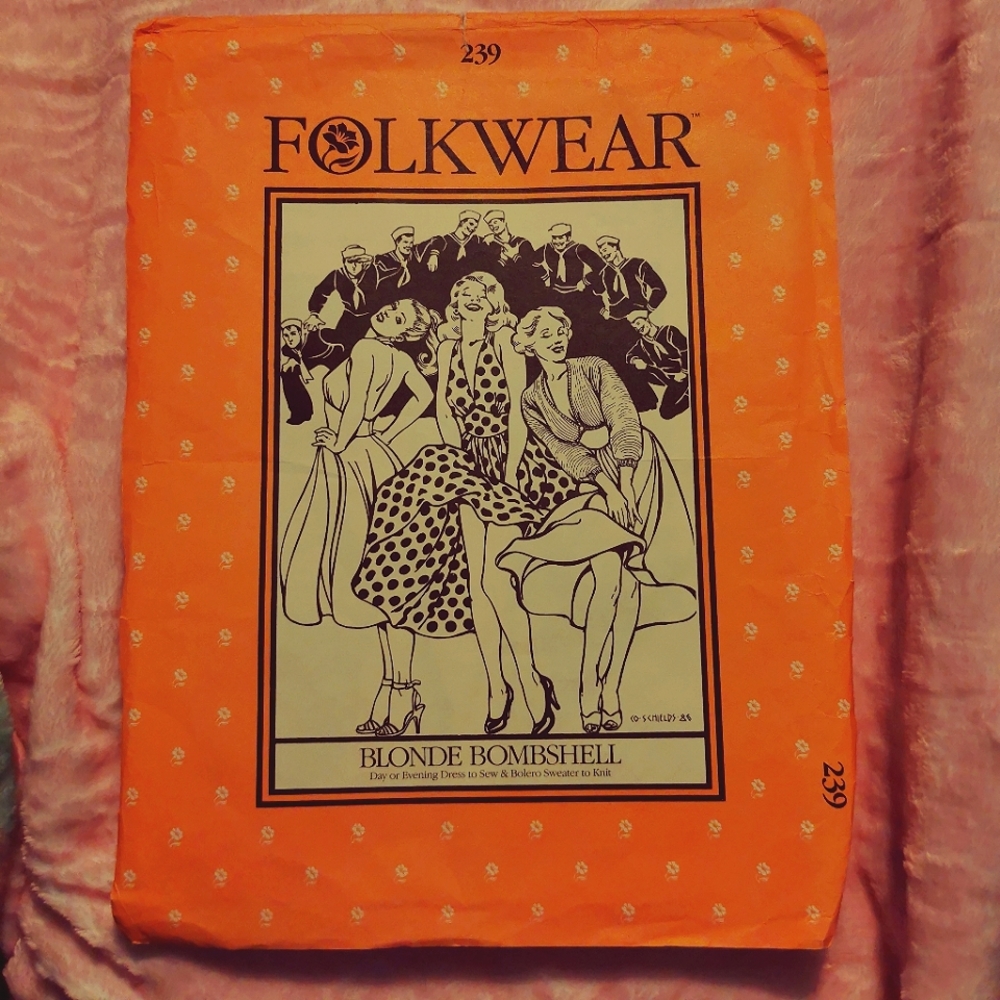 Folkwear #239 Blonde Bombshell Marilyn Monroe Halter Dress Bolero Sewing Pattern